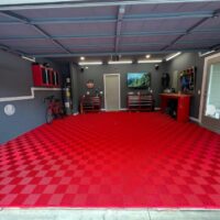 dalle clipsable emboitable 40x40 garage rouge